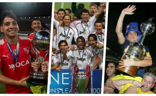 3) Independiente, Milán y Boca Juniors: 18 títulos