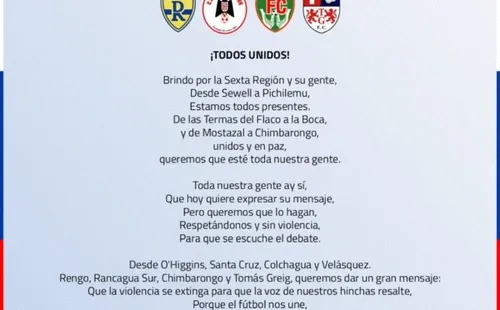 Paya de los clubes de la Sexta Región