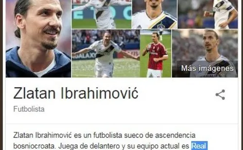 Perfil de Ibrahimovic en Wikipedia