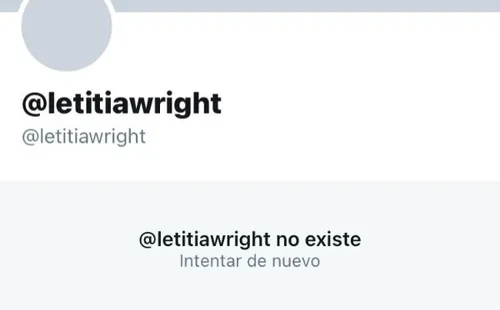 Letitia Wright borró su cuenta de Twitter