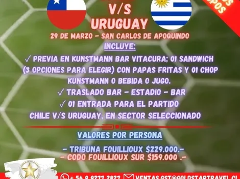 Últimas entradas para ver a Chile incluyen previa en bar y traslado al estadio