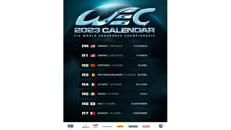 WEC se expande a siete jornadas en 2023