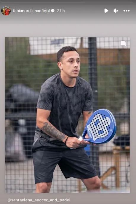 Fabián Orellana es habitual jugador de pádel.