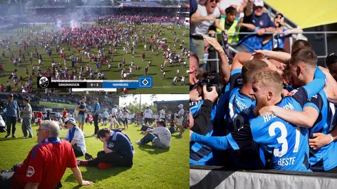 Hinchas del Hamburgo saltan a la cancha y quedan en ridículo.
