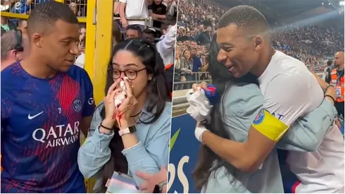 Kylian Mbappé tuvo un lindo gesto con una hincha