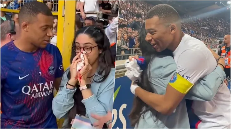 Kylian Mbappé tuvo un lindo gesto con una hincha