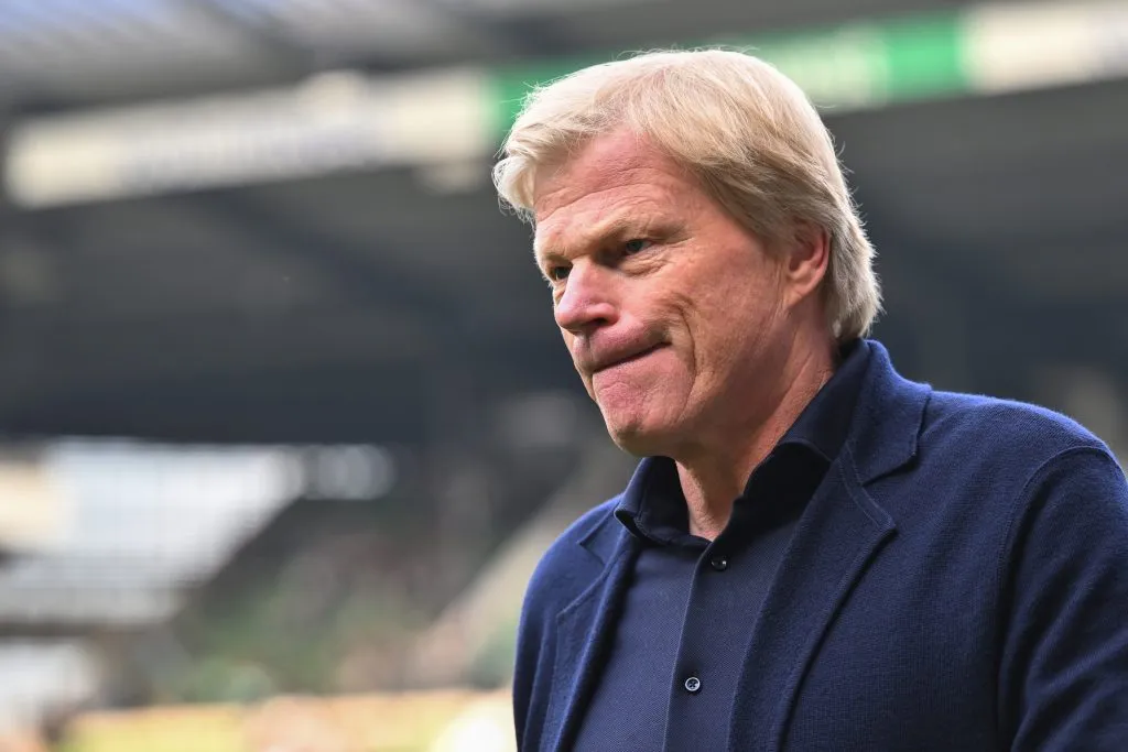BREMEN, GERMANY – MAY 06: CEO Oliver Kahn of FC Bayern Muenchen looks on prior to the Bundesliga match between SV Werder Bremen and FC Bayern München at Wohninvest Weserstadion on May 06, 2023 in Bremen, Germany. (Photo by Oliver Hardt/Getty Images)