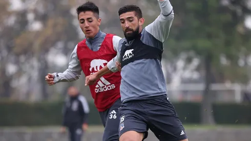 Emiliano Amor entrenó con sus compañeros y está cada vez más cerca de volver a las canchas. Foto: Comunicaciones Colo Colo.