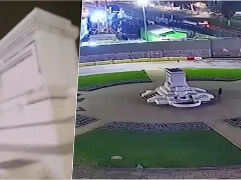 "Dale Tano": hincha de Audax celebra solo en la Plaza Italia