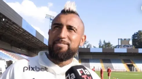 Arturo Vidal dio una entrevista tras la visita del Flamengo al estadio CAP