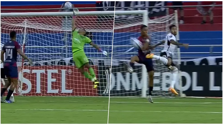 Casi golón de taquito-medio escorpión de Colo Colo en Copa Liertadores.