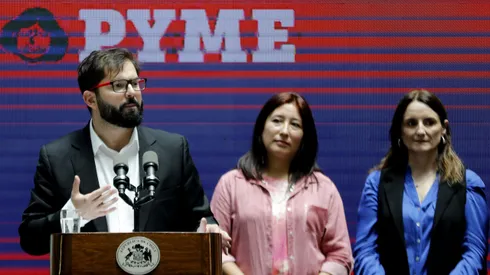 Presidente Boric promulgando el Fogape en noviembre 2022