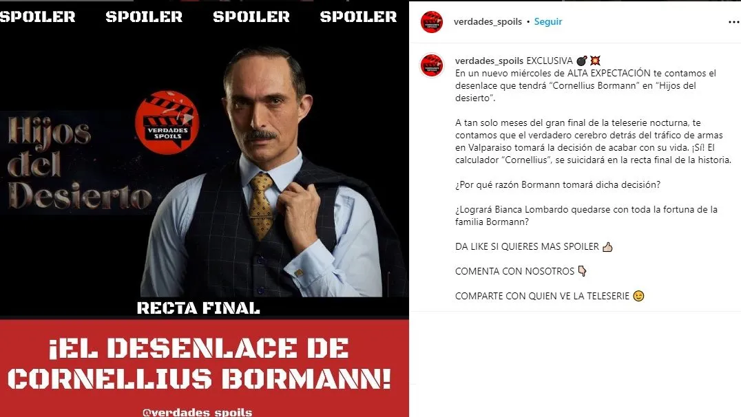 El villano morirá en los capítulos finales. 