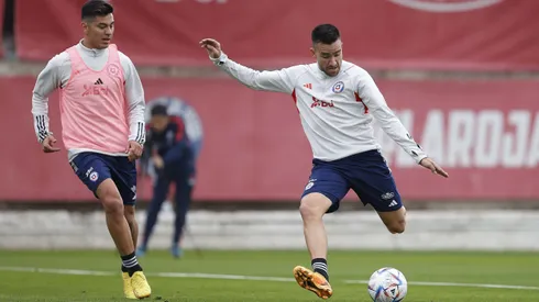 Matías Zaldivia en su primer entrenamiento con la selección chilena.