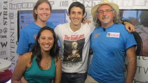 Erick Pohlhammer junto a su sobrino Cristián y al Milo Mirosevic