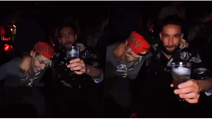 Mauricio Isla lo dio todo en la pista de baile con Marcianeke tras despedirse de Universidad Católica.