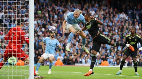Erling Haaland tuvo dos ocasiones claras de gol, pero Courtois se lo negó. Foto: Getty Images