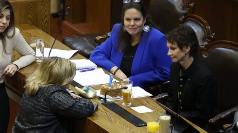 Diputada le regala torta a ministra Tohá