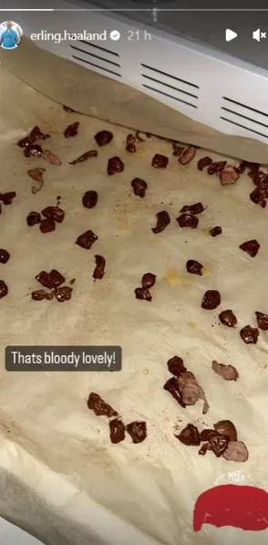 Erling Haaland postea su dieta y sorprende a sus seguidores (Instagram)
