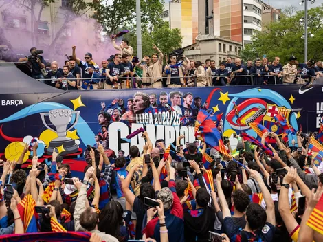 El alocado festejo del Barcelona tras salir campeón