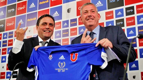 Carlos Heller junto a Ángel Guillermo Hoyos, último entrenador que logró ser campeón con Universidad de Chile en el 2017.