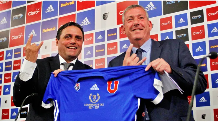 Carlos Heller junto a Ángel Guillermo Hoyos, último entrenador que logró ser campeón con Universidad de Chile en el 2017.