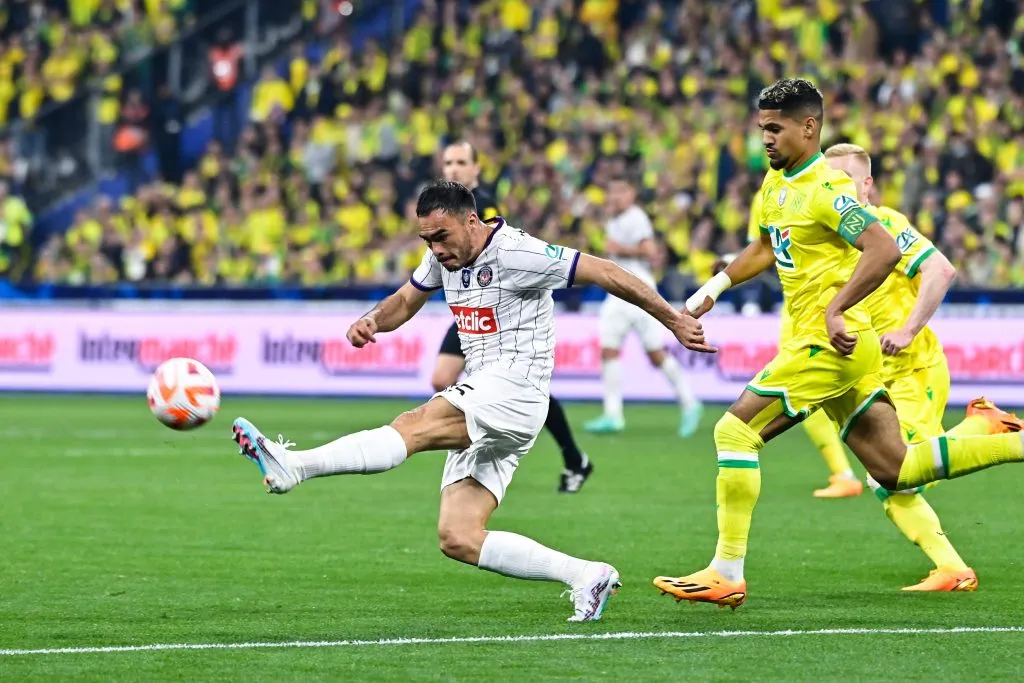 Suazo Gabriel Alonso 15 – Toulouse – BLAS LUDOVIC 10 – Nantes – FOOTBALL : Nantes vs Toulouse – Finale Coupe de France – 29/04/2023 FedericoPestellini/Panoramic PUBLICATIONxNOTxINxFRAxITAxBEL