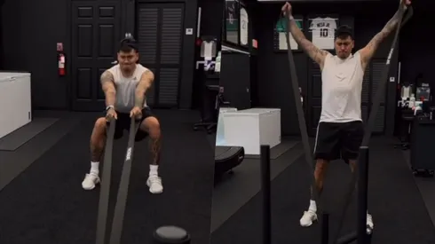 Castillo entrena mientras espera firmar por un club para volver al fútbol.