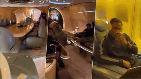 Los jugadores de Al Hilal viajan en un lujoso avión