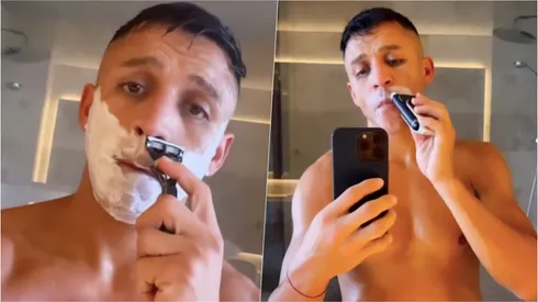 Alexis Sánchez cambió su look y se sacó el bigote con el que brilló en el Olympique de Marsella.