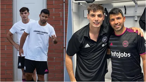 El chileno Benja Sierra está feliz con el Kun Agüero