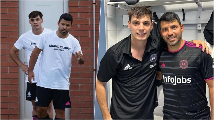 El chileno Benja Sierra está feliz con el Kun Agüero
