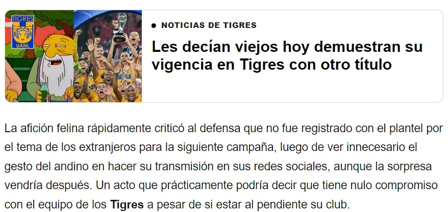 Captura Somos Tigres.