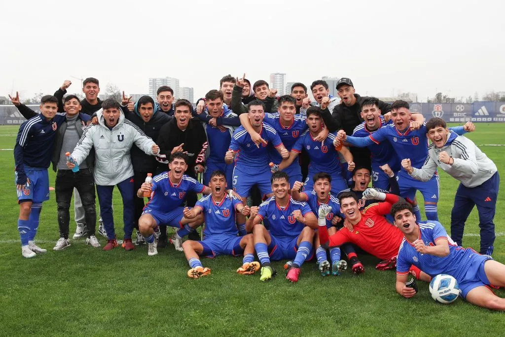 La celebración de la U en el Superclásico. Foto: U. de Chile.