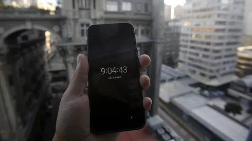 Hora en un teléfono