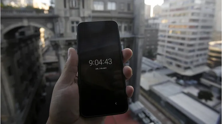 Hora en un teléfono