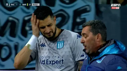 Mareado: Arias es reemplazado en Racing.