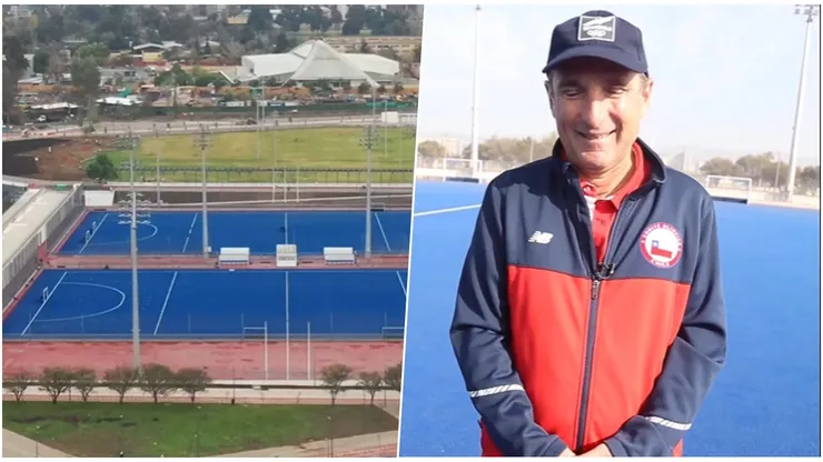 Cachito emocionado con nuevas canchas de hockey.
