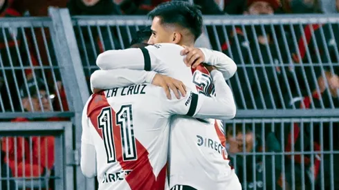 Solari festejando en River Plate