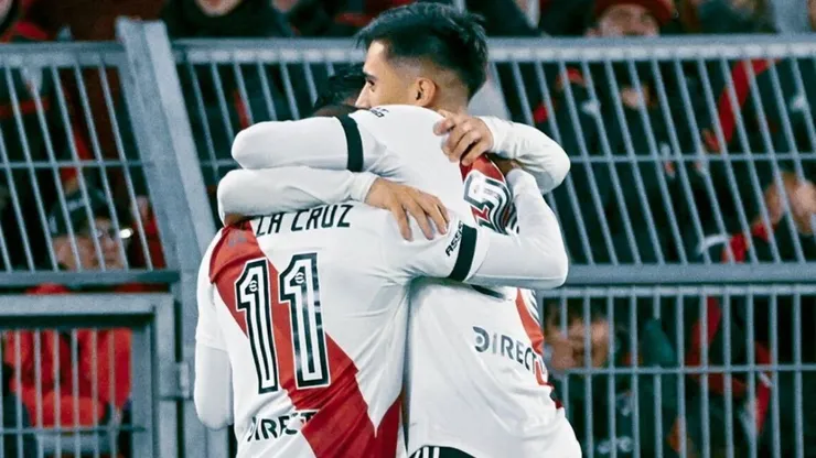 Solari festejando en River Plate