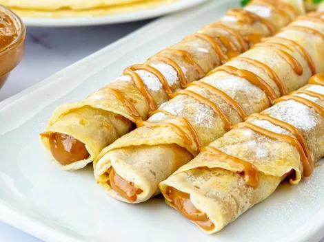 Receta de panqueques con manjar para la once