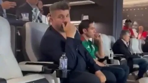 Christian Bragarnik, el dueño de Unión La Calera, sorprendió al aparecer en el palco de las autoridades de la Federación Mexicana de Fútbol.