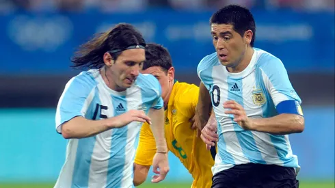 Riquelme y Messi por la selección argentina