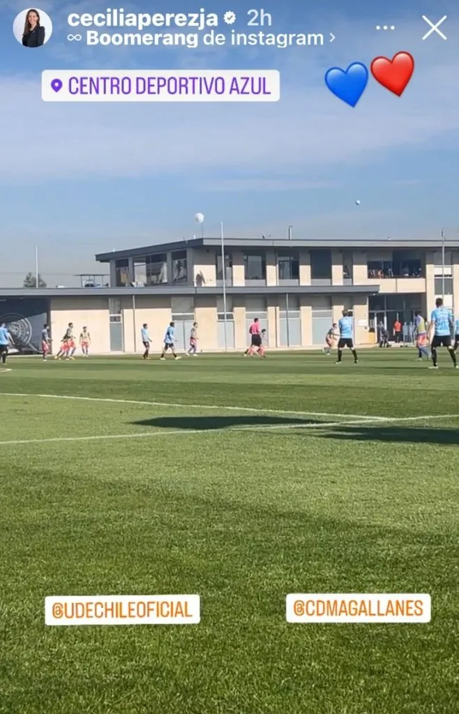 Cecilia Pérez estuvo presente en la caída azul en el CDA. Foto: Instagram.