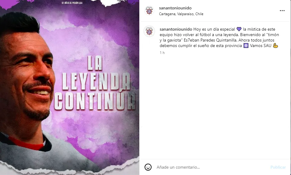 La presentación de Paredes en las redes del SAU.