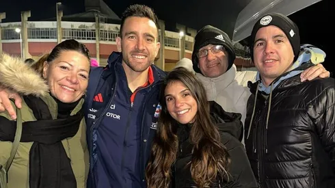 Matías Zaldivia acompañado por toda su familia en Concepción.