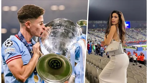 El argentino besando la copa más deseada de Europa.