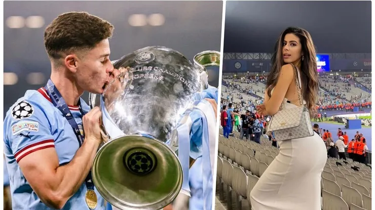 El argentino besando la copa más deseada de Europa.