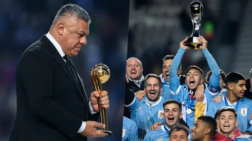 Claudio Tapia y la selección de Uruguay campeona del mundo