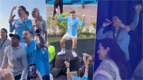 Jack Grealish se quedó con la ropa con la que jugó la final de la Champions League por largas horas. Se le vio con unas copas de más en el cuerpo.